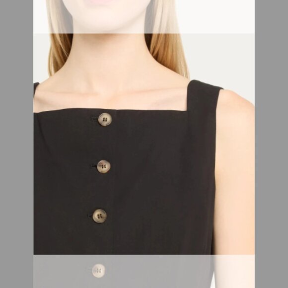 Ciao Lucia Amira Sleeveless Button-Front Top (Orig $225) w/tax (Size XL) Black - Picture 5 of 6